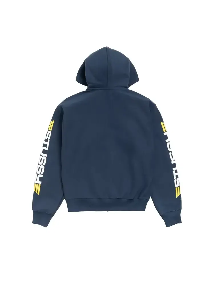 Толстовка Stussy Blade Zip Hoodie 'Navy' — изображение 2 из 2, синий