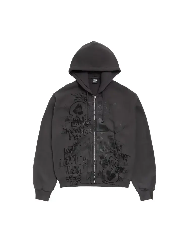Худи Stussy Skulls на молнии