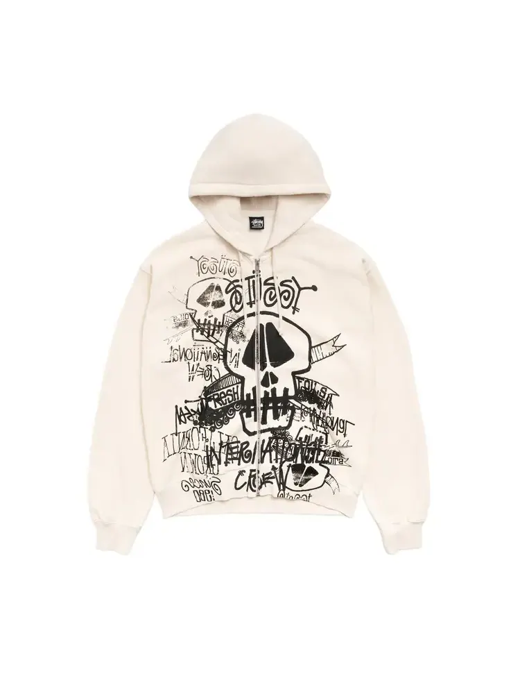 Худи Stussy Skulls на молнии