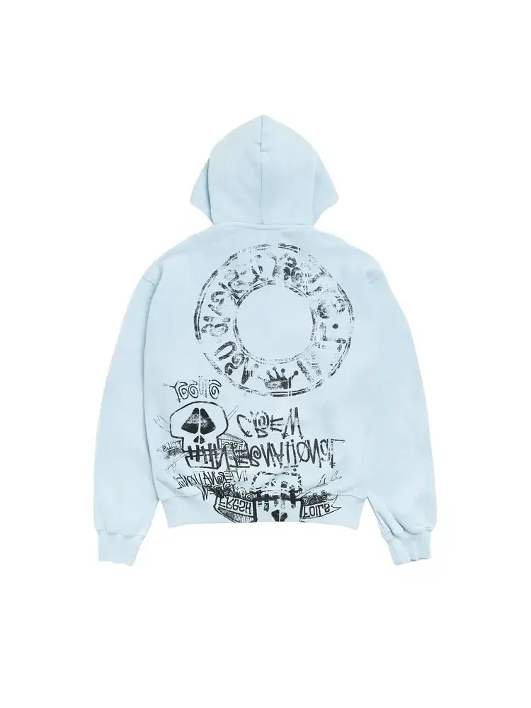 Худи на молнии Stussy Skulls — изображение 2 из 2, синий