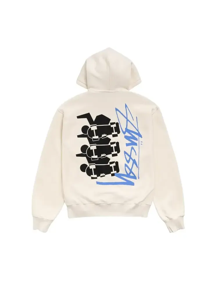 Худи Stussy Stack на молнии, окрашенное пигментом — изображение 2 из 2, кость