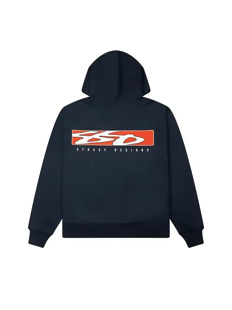 Толстовка Stussy S Box Zip Hoodie 'Navy' — изображение 2 из 2, синий