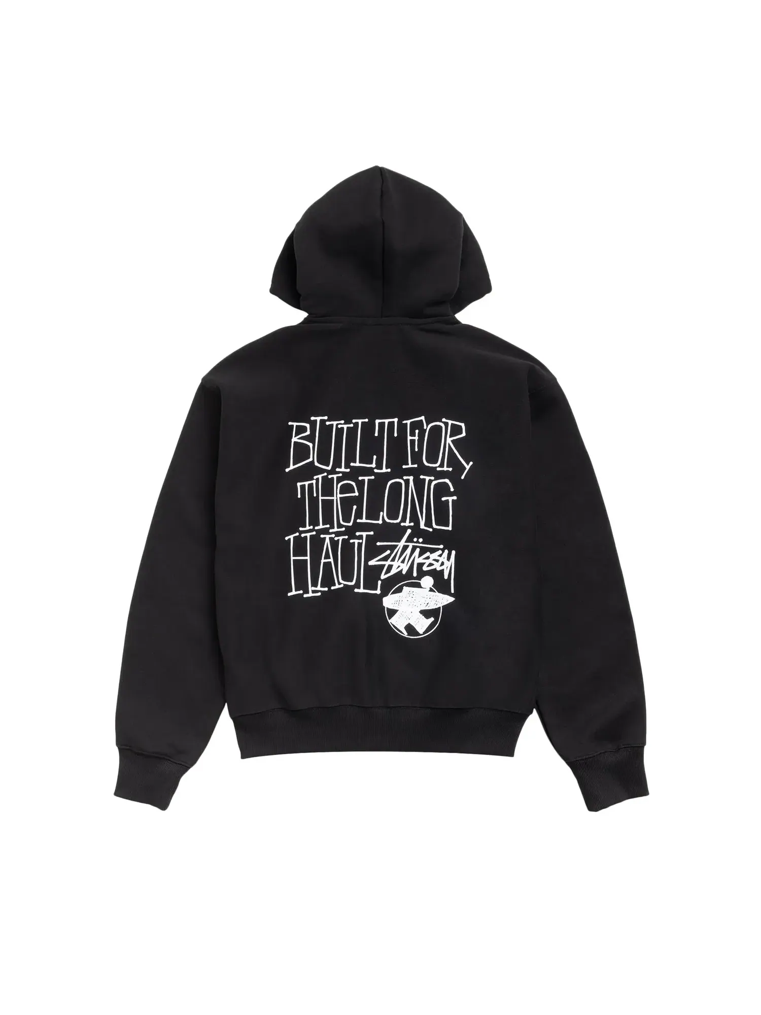 Худи на молнии Stussy Long Haul Zip Hood — изображение 2 из 2, черный