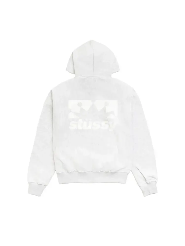 Худи Stussy Box Crown на молнии, цвет «Пепельный вереск» — изображение 2 из 2