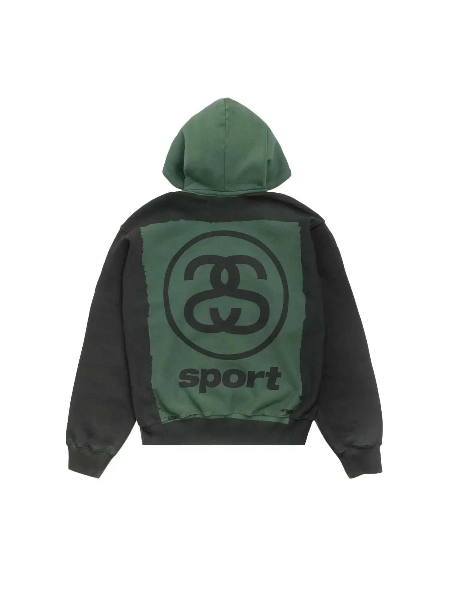 Худи на молнии Stussy Link Sport Zip Hoodie Garment Dyed — изображение 2 из 2, папоротник