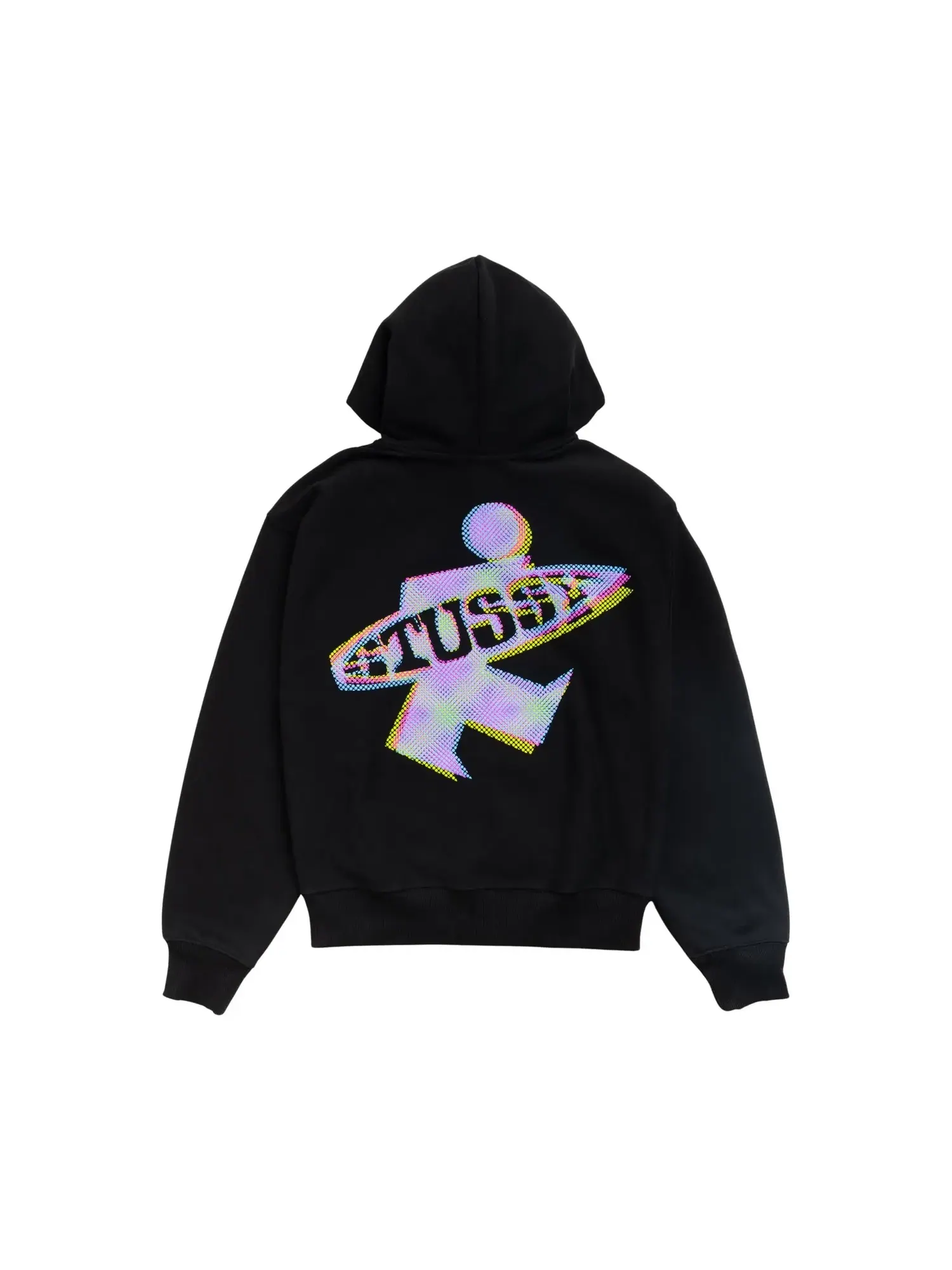 Худи на молнии Stussy Dot Surf Puff Print — изображение 2 из 2, черный