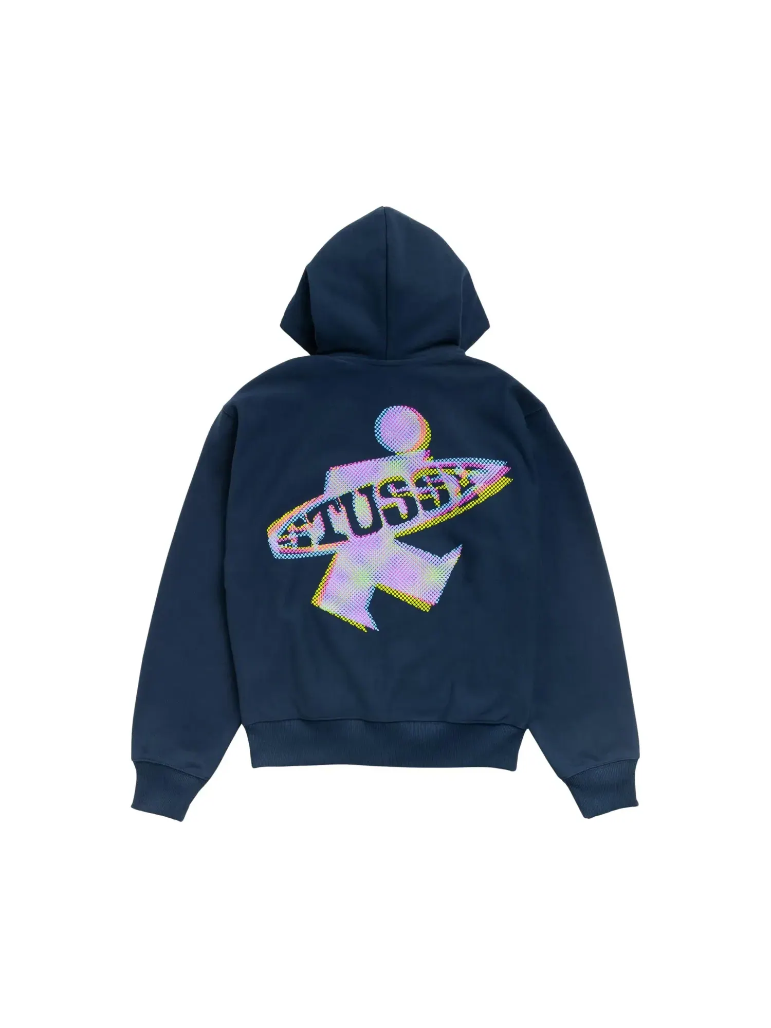Толстовка на молнии Stussy Dot Surf Puff Print — изображение 2 из 2, темно-синий