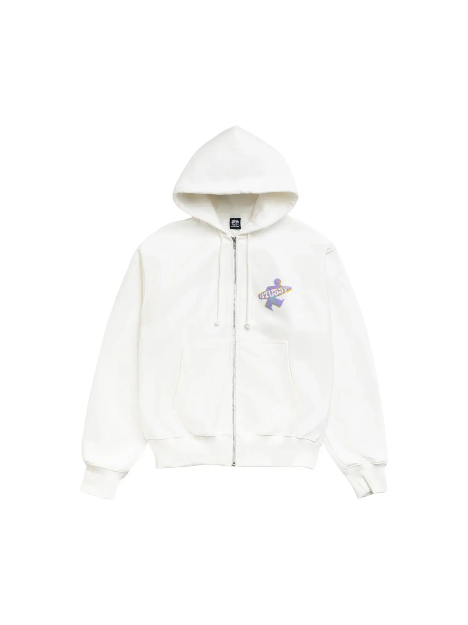 Худи на молнии Stussy Dot Surf Puff Print