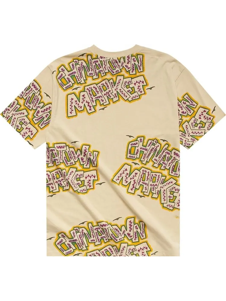 Футболка Chinatown Market Creature Tee 'Bone' — изображение 2 из 2, серый