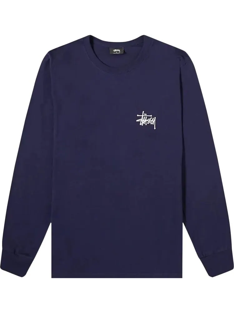 Лонгслив Stussy Basic Long-Sleeve Tee 'Navy'