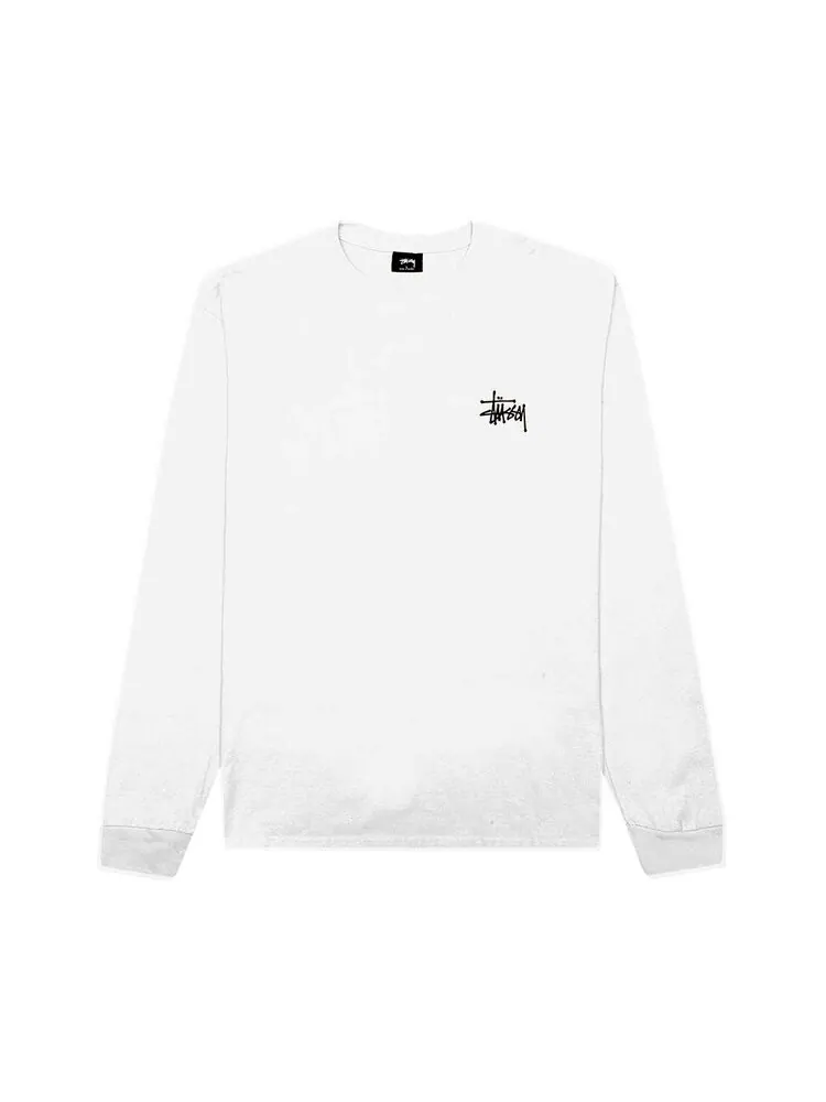 Лонгслив Stussy Basic Long-Sleeve Tee 'White'