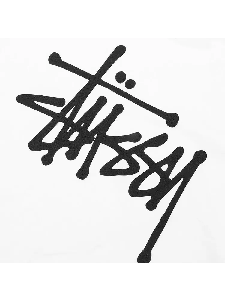 Лонгслив Stussy Basic Long-Sleeve Tee 'White' — изображение 3 из 3, белый