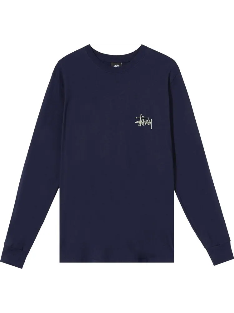 Лонгслив Stussy Basic Long-Sleeve Tee 'Navy'