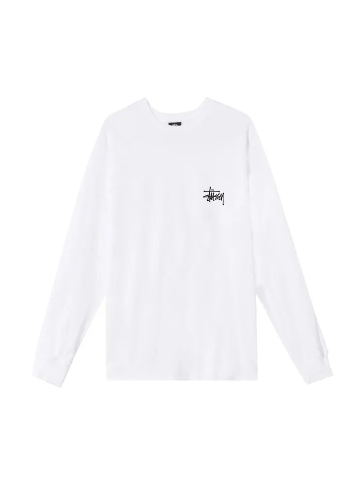 Лонгслив Stussy Basic Long-Sleeve Tee 'White'