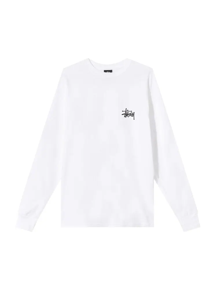 Лонгслив Stussy Basic Long-Sleeve Tee 'White'