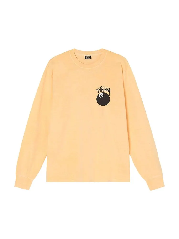 Футболка Stussy 8 Ball Pigment Dyed Long-Sleeve Tee