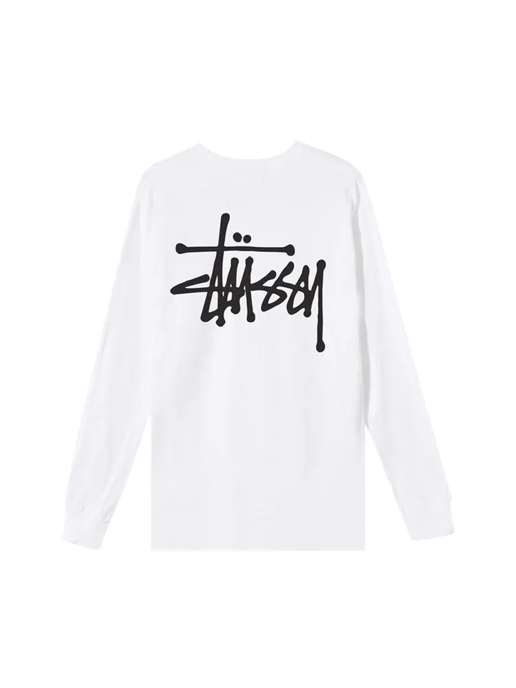 Футболка Stussy Basic Long-Sleeve — изображение 2 из 2, белый