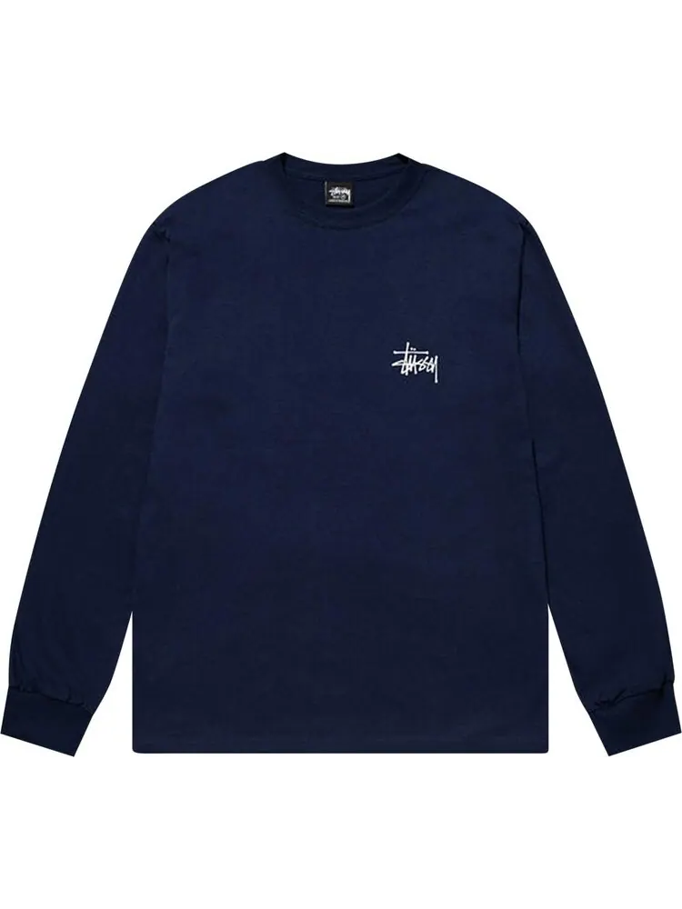 Лонгслив Stussy Basic Long-Sleeve Tee 'Navy'