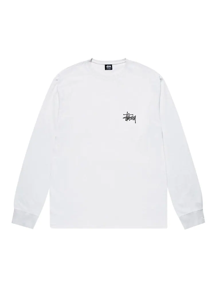 Лонгслив Stussy Basic Long-Sleeve Tee 'White'