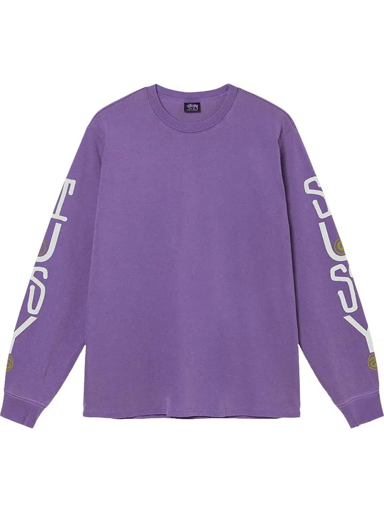 Лонгслив Stussy Classic Stack Pigment Dyed Long-Sleeve Tee 'Purple'