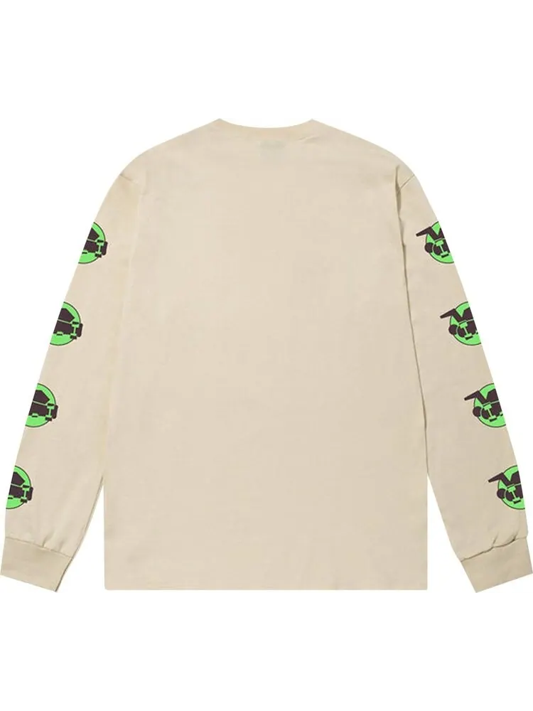 Лонгслив Stussy Skateman Long-Sleeve Tee 'Putty' — изображение 2 из 2, бежевый