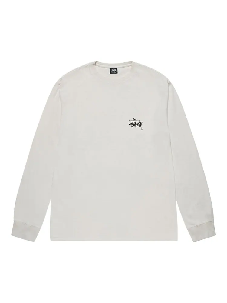 Лонгслив Stussy Basic Pigment Dyed Long-Sleeve Tee 'Natural'