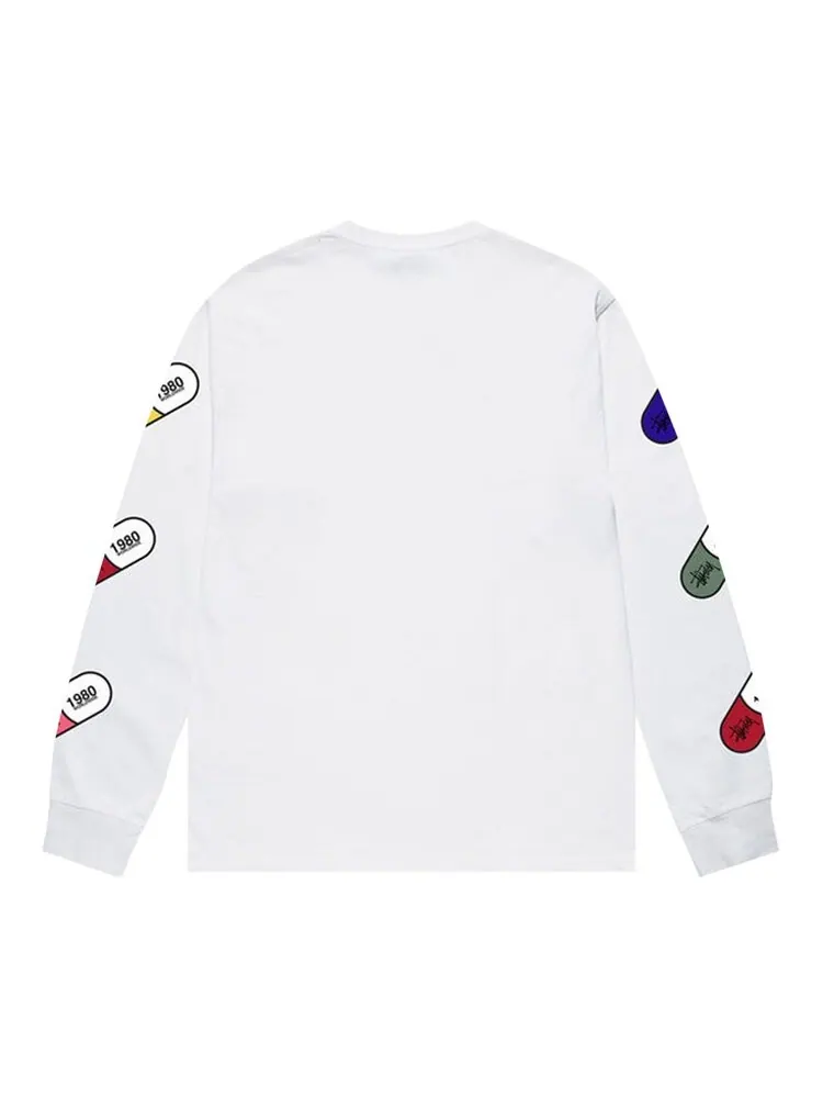 Лонгслив Stussy Capsule Long-Sleeve Tee 'White' — изображение 2 из 2, белый