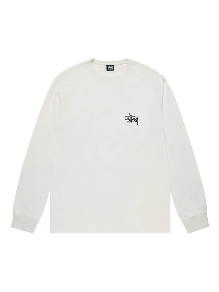 Лонгслив Stussy Basic Pigment Dyed Long-Sleeve Tee 'Natural'