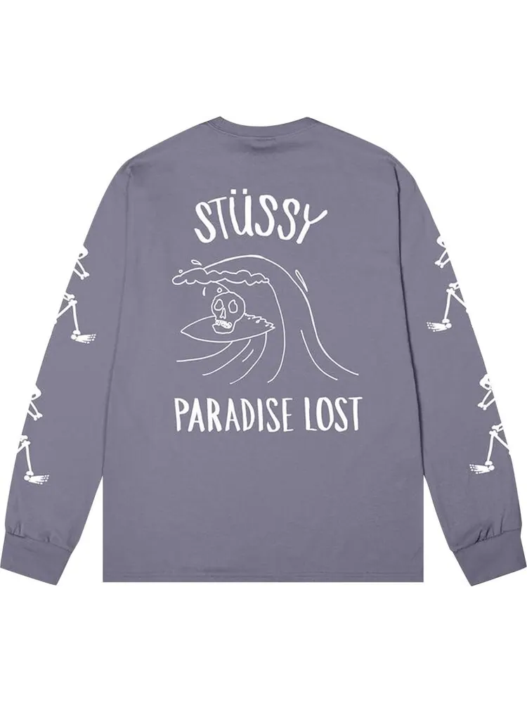 Лонгслив Stussy Paradise Lost Long-Sleeve Tee 'Mauve' — изображение 2 из 2, фиолетовый
