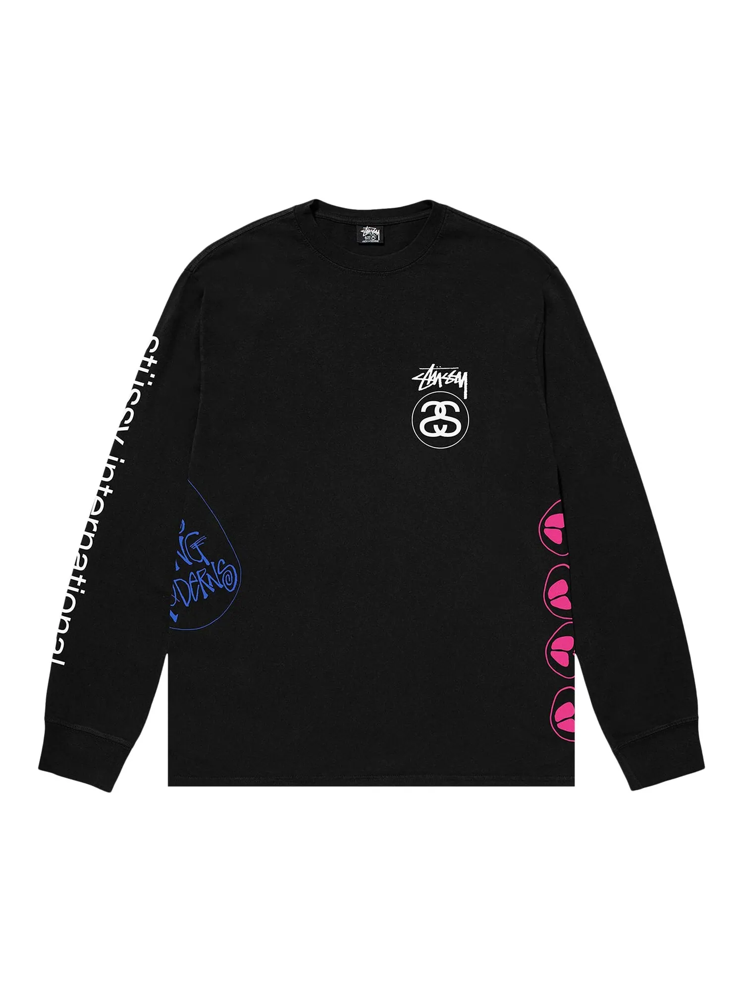 Футболка с длинными рукавами Stussy Test Strike, окрашенная в пигмент