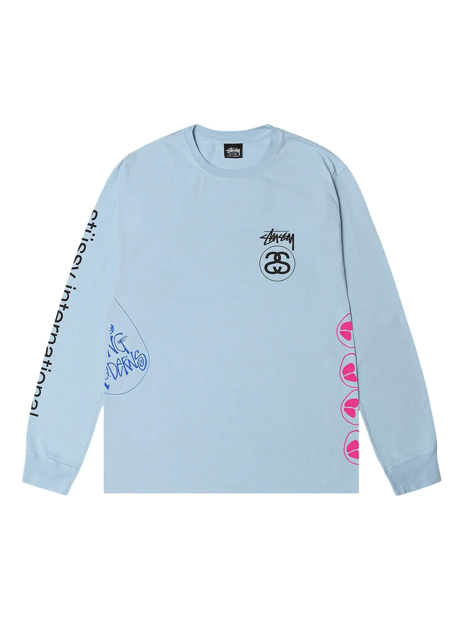 Футболка с длинными рукавами Stussy Test Strike, окрашенная в пигмент