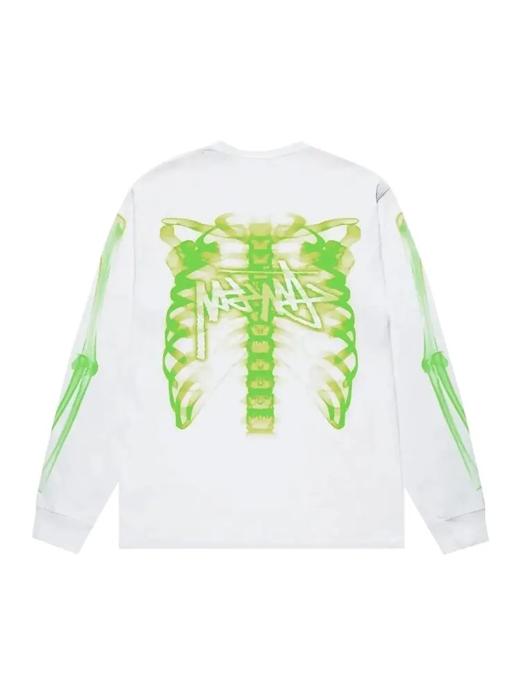 Футболка Stussy Rib Cage 3M Long-Sleeve Tee — изображение 2 из 2, белый