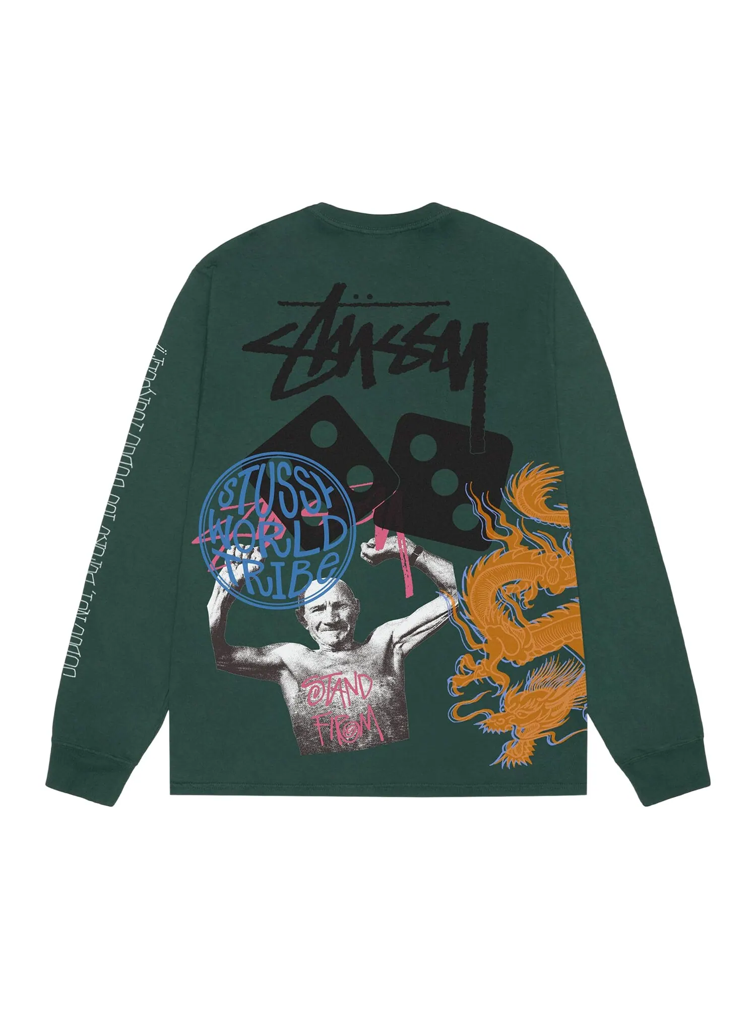 Футболка с длинными рукавами Stussy Strike Forest — изображение 2 из 2, лесной