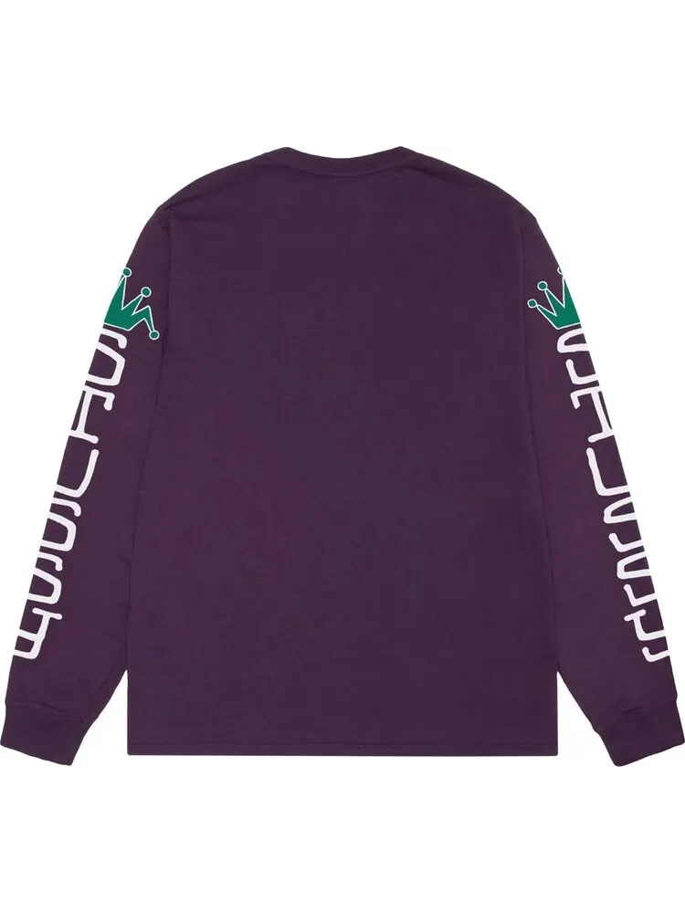 Лонгслив Stussy Pigment Dyed Jumbo 'Purple' — изображение 2 из 2, фиолетовый