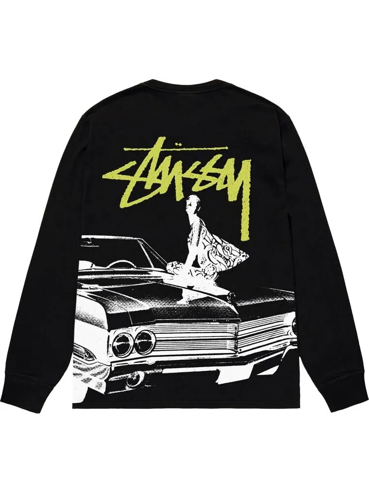 Лонгслив Stussy Beat Crazy 'Black' — изображение 2 из 2, черный