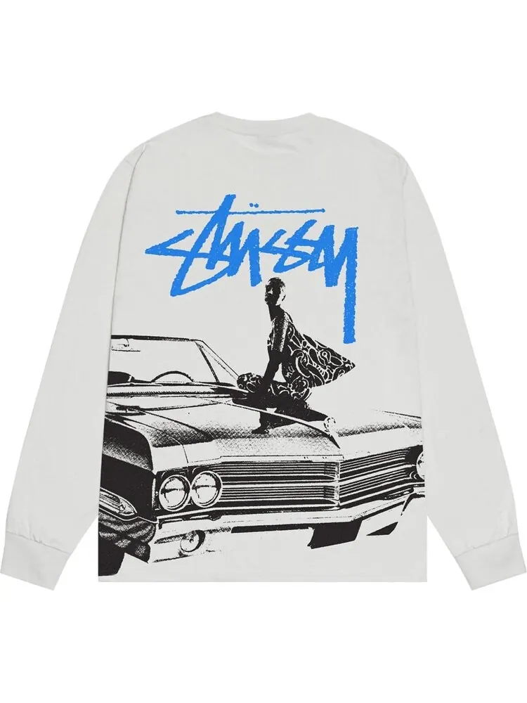 Лонгслив Stussy Beat Crazy 'Fog' — изображение 2 из 2, серый