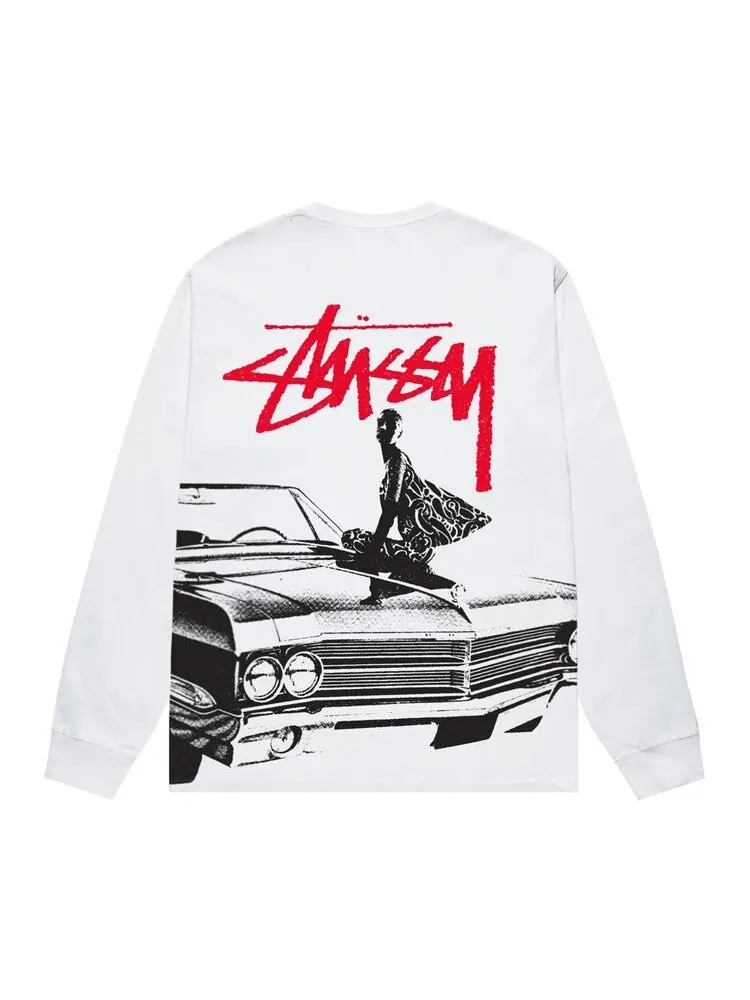 Лонгслив Stussy Beat Crazy 'White' — изображение 2 из 2, белый