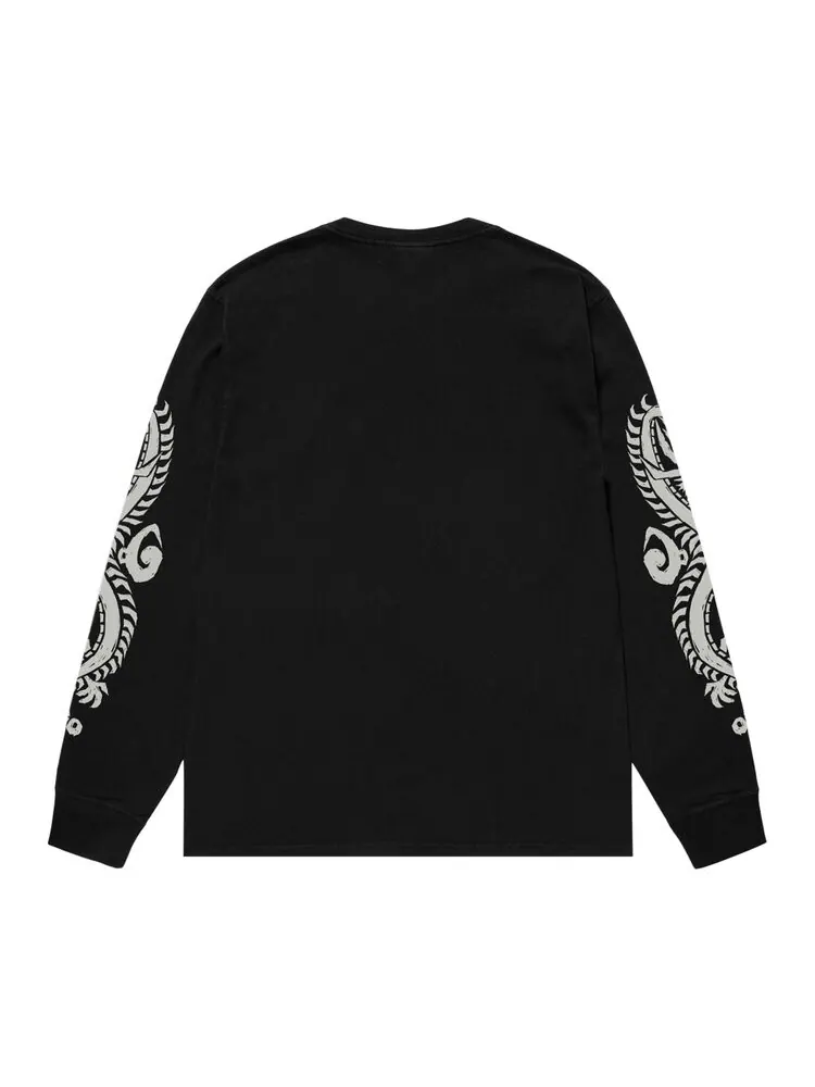 Футболка Stussy Dragons Long-Sleeve Tee — изображение 2 из 2, черный