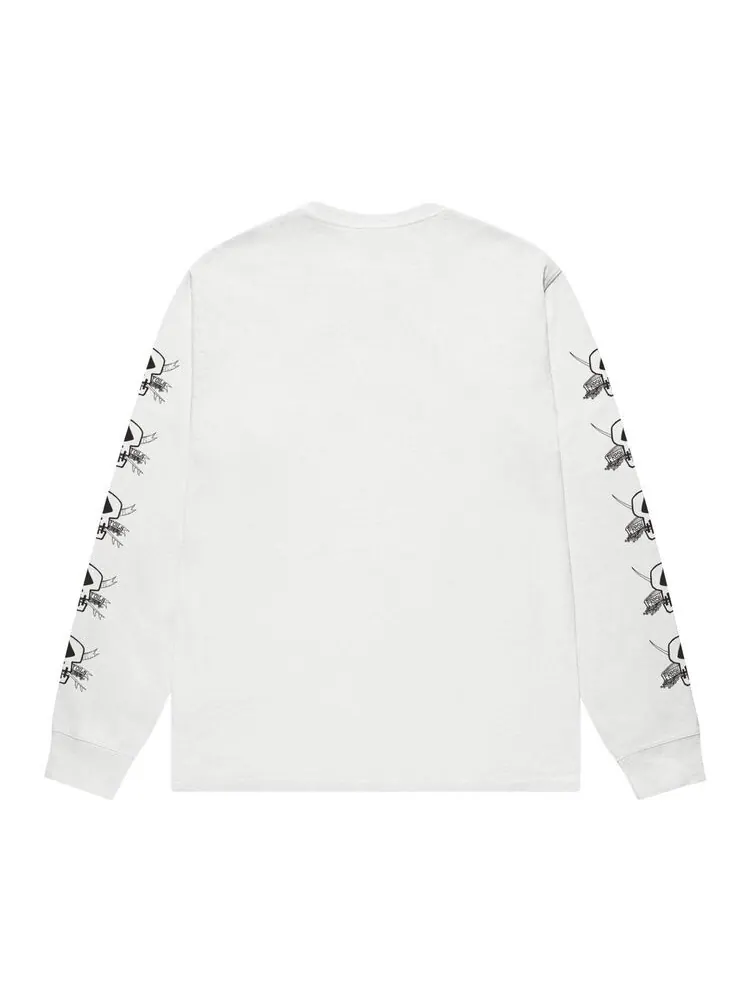 Футболка Stussy Pigment Dyed Foils Long-Sleeve Tee Natural — изображение 2 из 2, белый