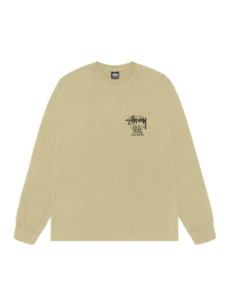 Футболка Stussy Classic Gear Long-Sleeve Tee Pigment Dyed, Elm