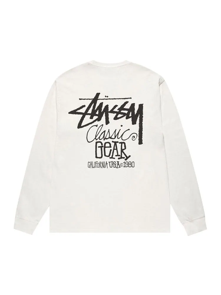 Футболка Stussy Classic Gear Long-Sleeve Tee Pigment Dyed — изображение 2 из 2, прозрачный