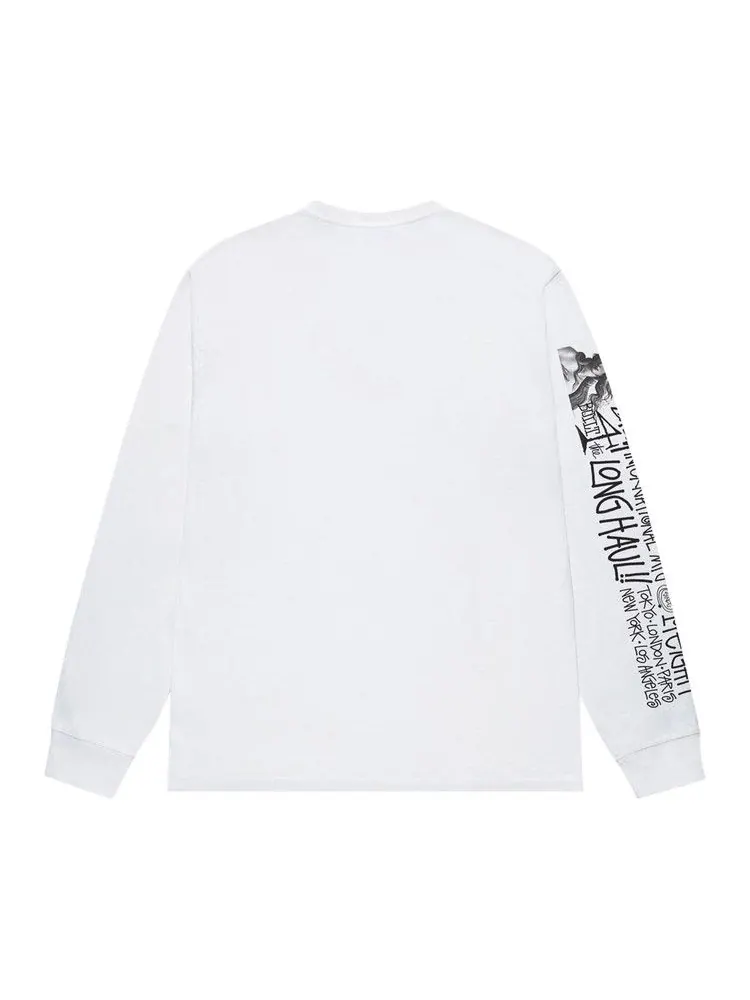 Футболка Stussy Long Haul Long-Sleeve Tee — изображение 2 из 2, белый