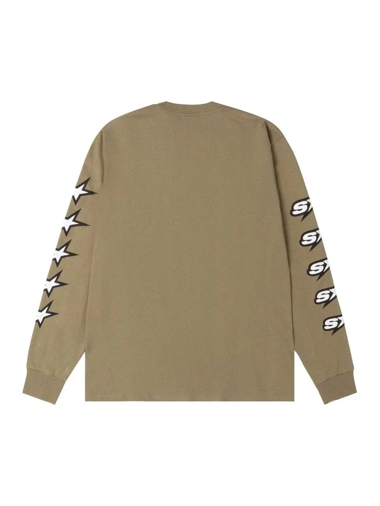 Футболка Stussy Speedway Long-Sleeve Tee — изображение 2 из 2, армейский