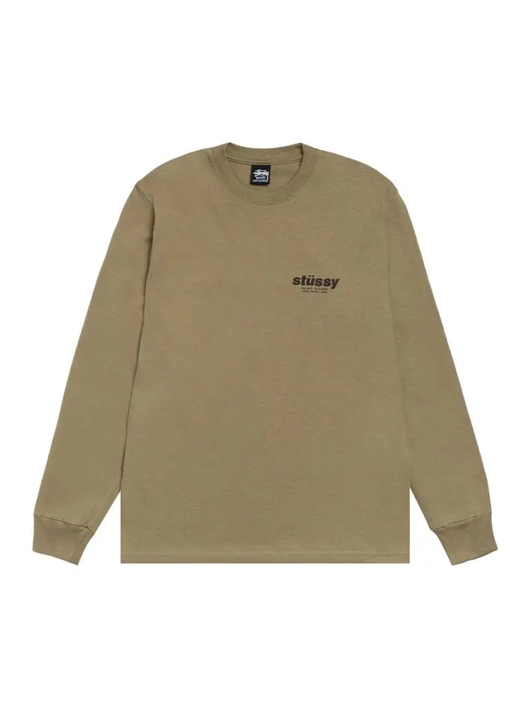 Футболка Stussy Rollers Long-Sleeve Tee 'Olive'