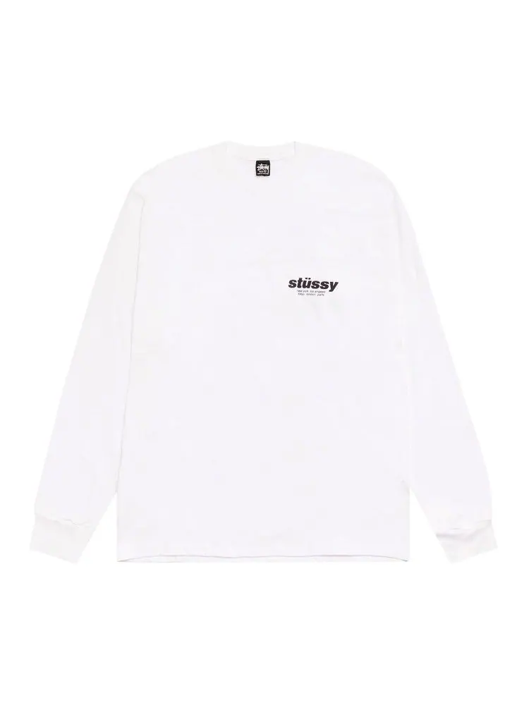 Футболка Stussy Rollers Long-Sleeve Tee 'White'
