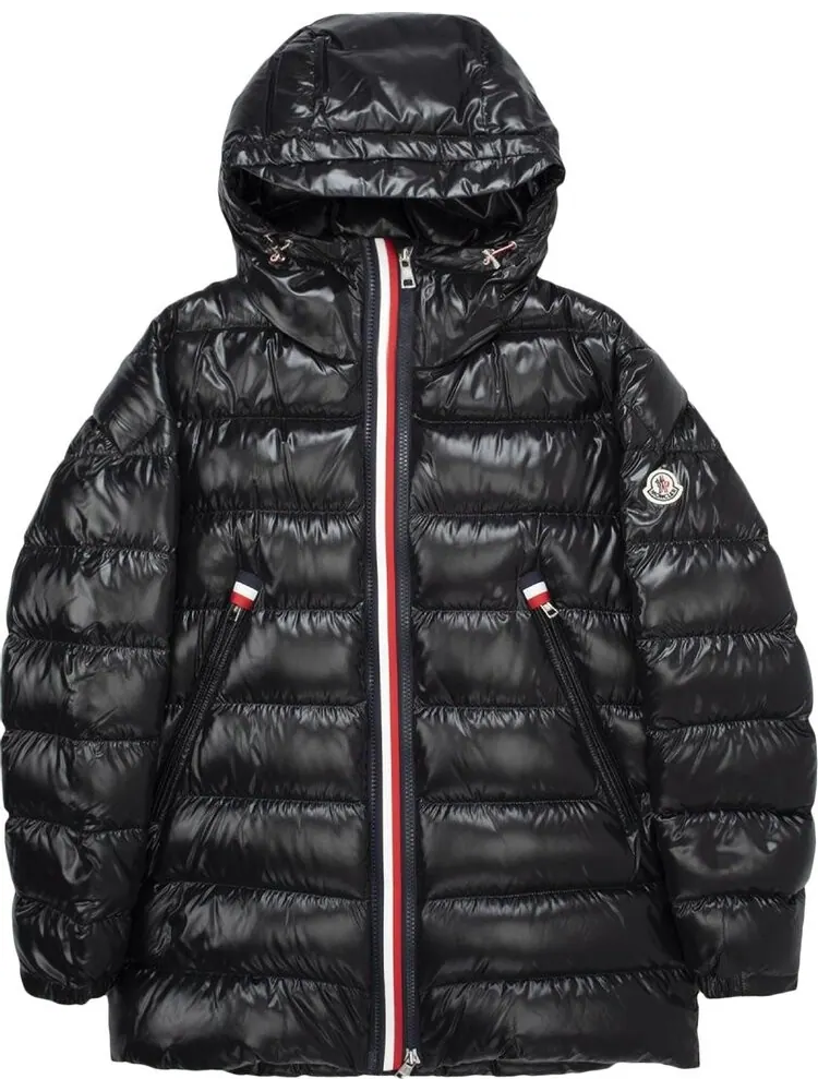 Пуховик Moncler Courcillon Full Zip Shiny Puffer Jacket 'Black'