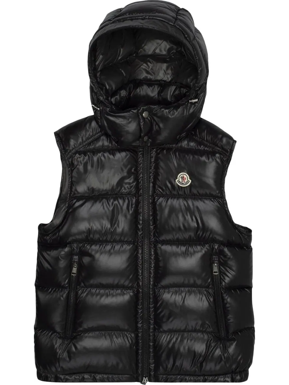Пуховик Moncler Bormes Shiny Puffer Vest 'Black' — изображение 1 из 1, черный