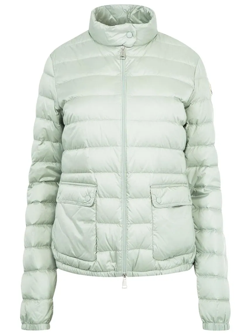 Куртка Moncler Lans с застежкой-молнией и воротником-стойкой, серая