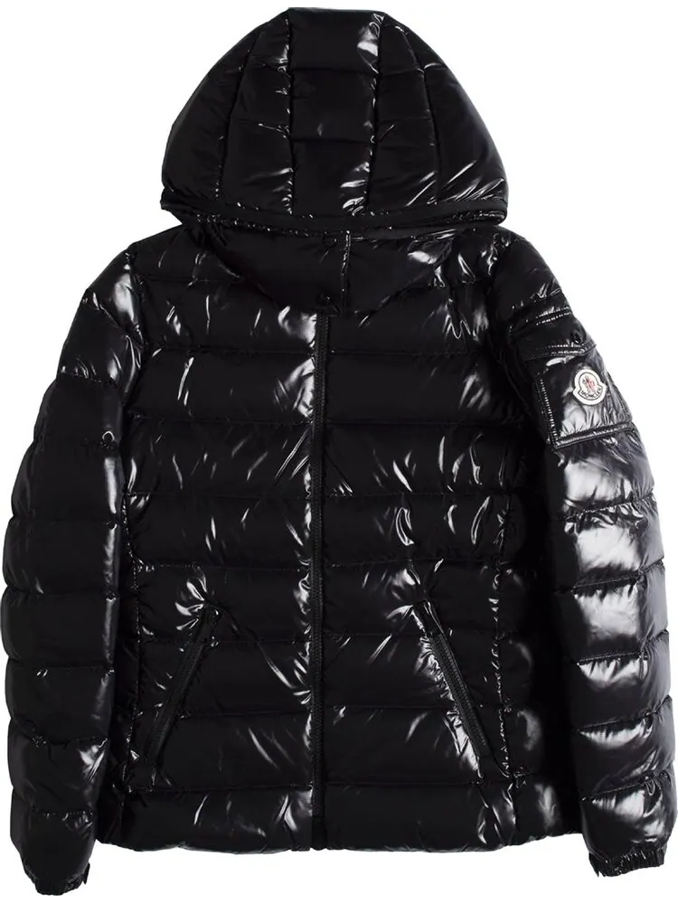 Куртка Moncler Bady Hooded Shiny Full Zip — изображение 1 из 1, черный