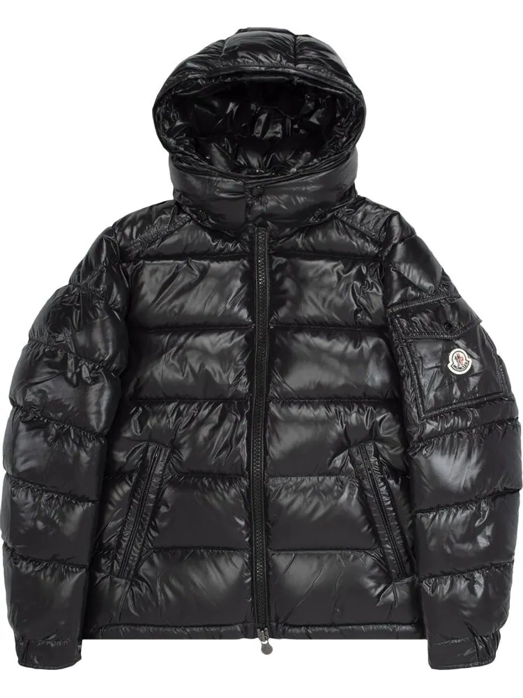 Пуховик Moncler Maya Hooded Puffer Shiny — изображение 1 из 1, черный